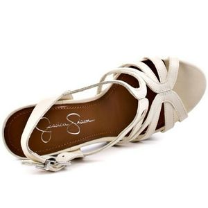 Ivory platform sandals